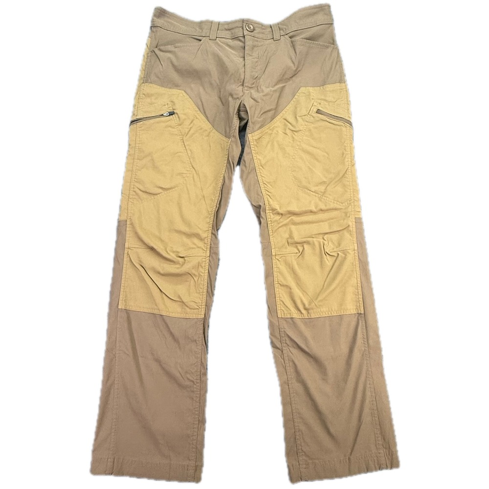 Eddie Bauer First Ascent Pants Mens 35x32 Tan Brown Two Tone Guide Pro Hiking